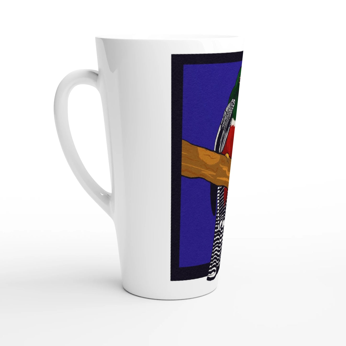 Collared Trogon latte mug - side view