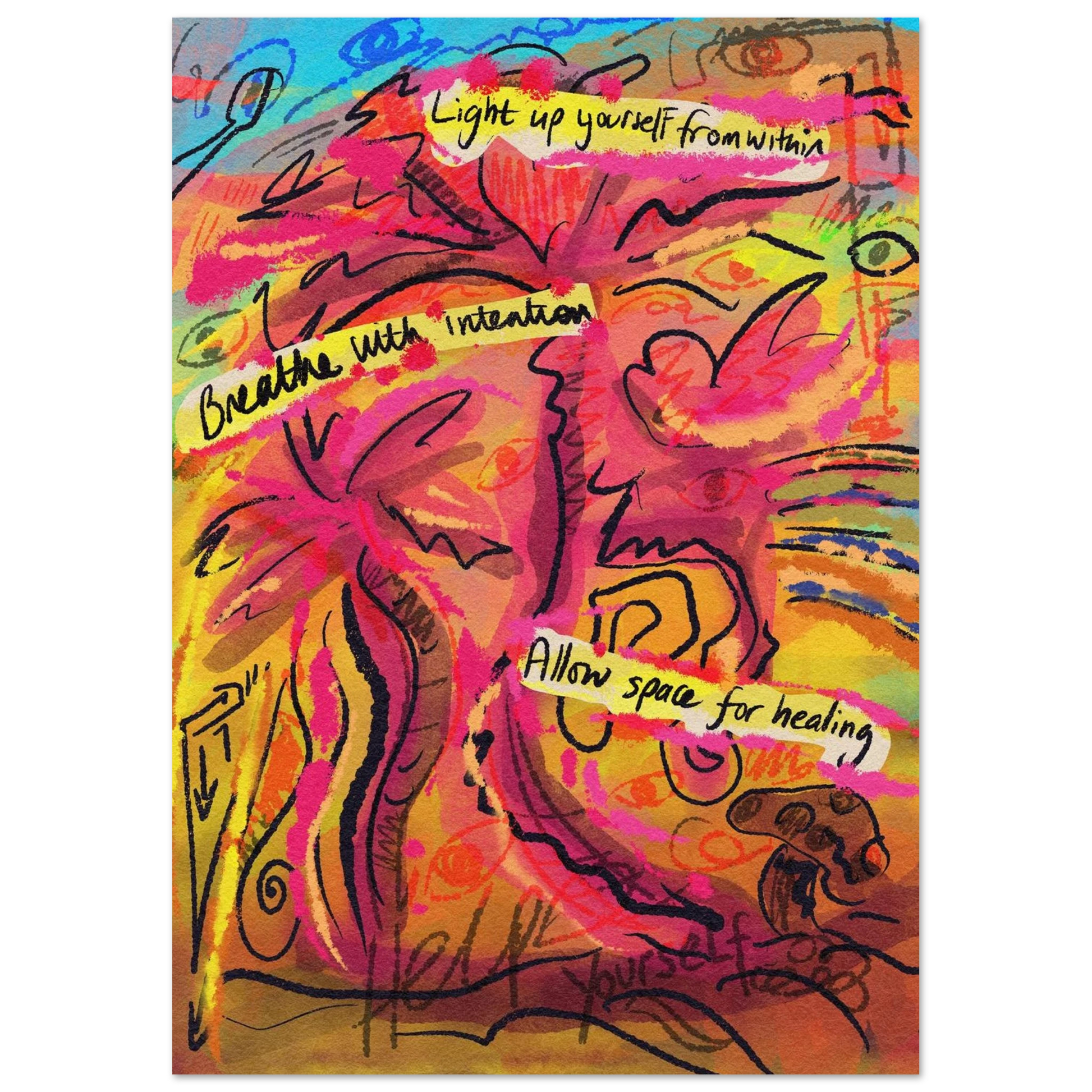 From Stillness abstract art poster featuring soulful contemplative design on classic semi-glossy paper, perfect wall art for meditation spaces and mindful living