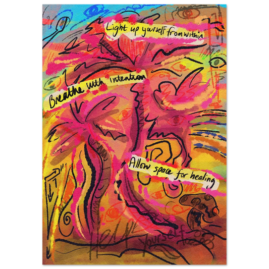 From Stillness abstract art poster featuring soulful contemplative design on classic semi-glossy paper, perfect wall art for meditation spaces and mindful living