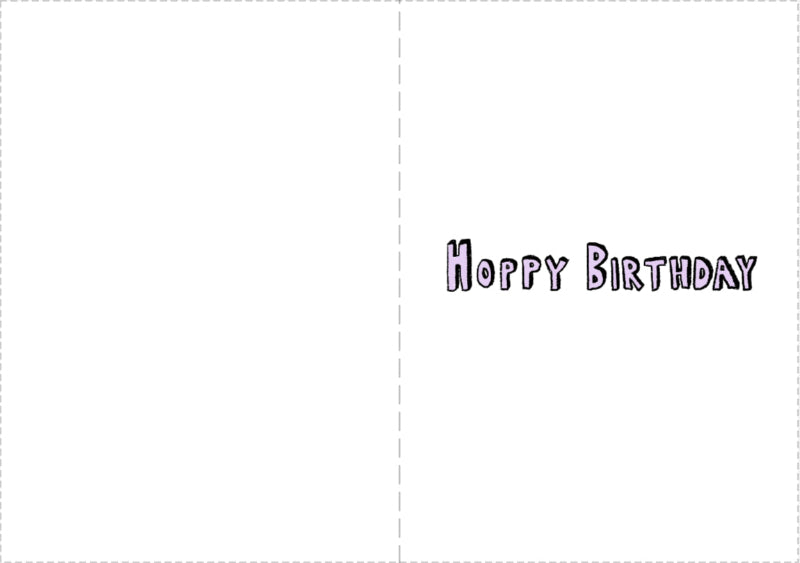 Mr Froggy French Flies funny birthday card pack featuring adorable frog with hilarious food pun, pack of 10 greeting cards with envelopes - shows 'Hoppy Birthday' inside