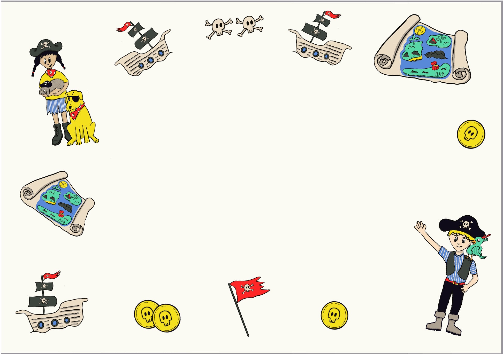 Blank Space for Messages and Addresses